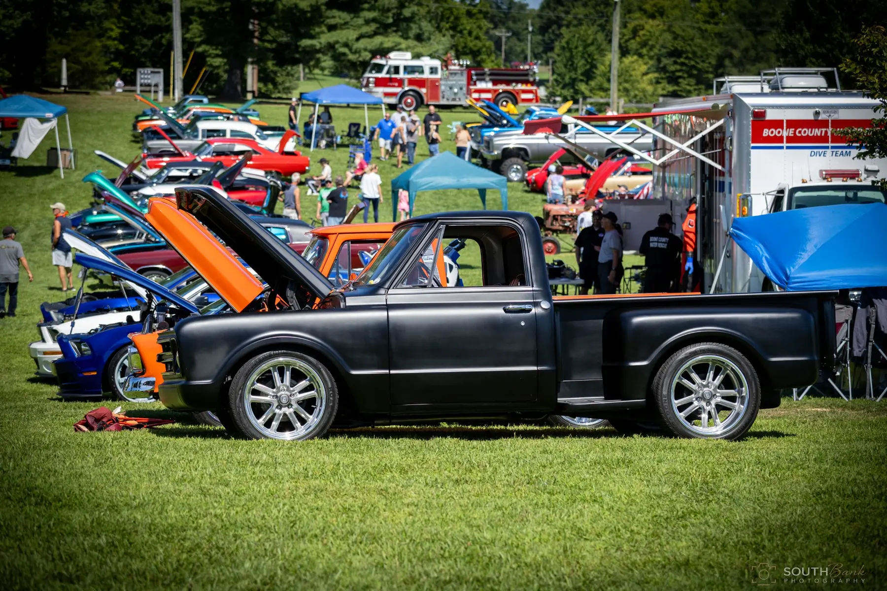 Park and Rides for Heroes car show field at A.J. Jolly Park